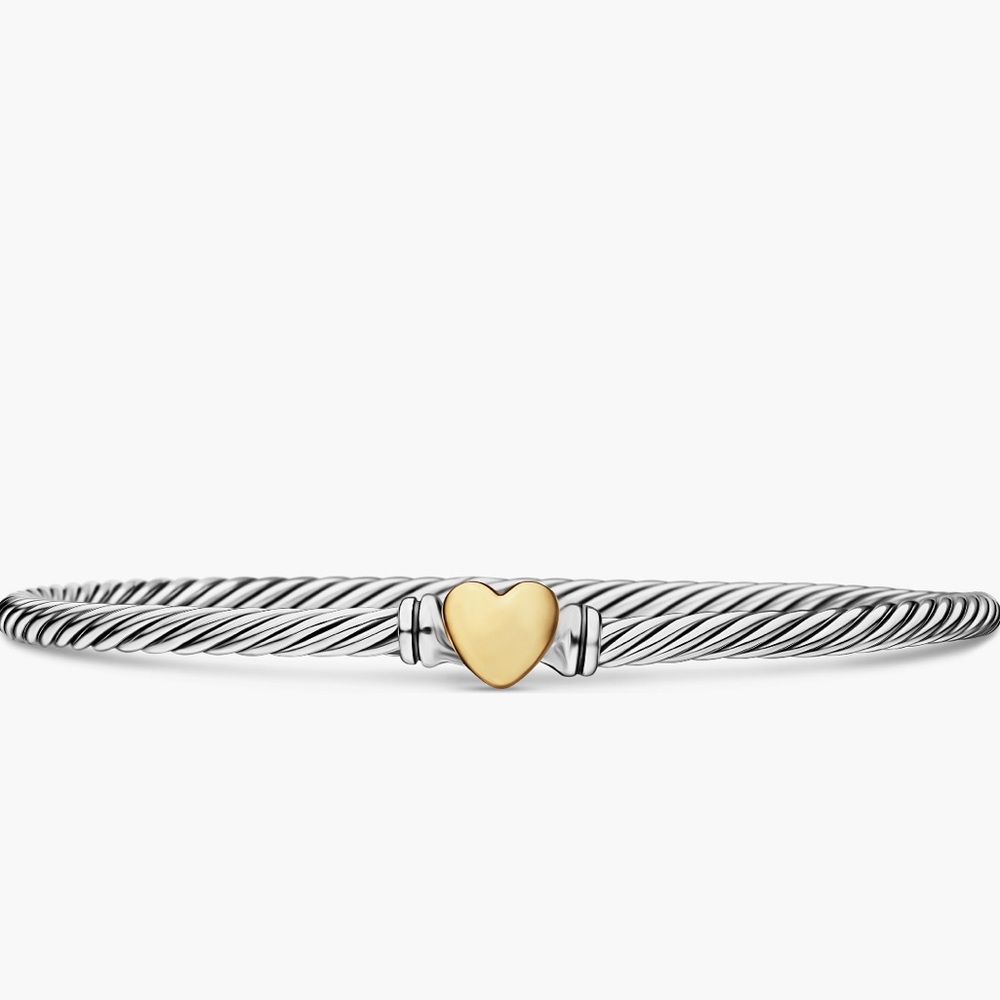 David Yurman Cable Collectables Heart Bracelet 3 mm